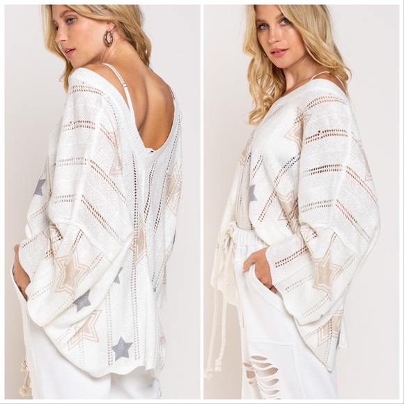 POL Color in Stars Spring Sweater Top - Picture 9 of 16